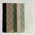 Botanical Sequin Embroidered Chiffon Fabric — fabric photo 3