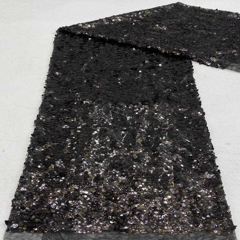 Multicolor 3/5/9mm Sequin Embroidered Mesh — fabric photo 5