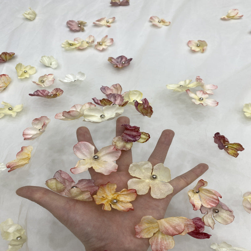 Appliqué Tulle Mesh Fabric — fabric photo 3