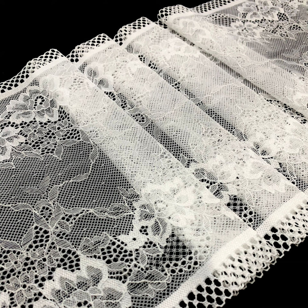 Circular Openwork Double-Edge Wide Nylon Lace Trim 22 cm — fabric photo 5