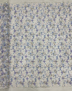 Floral Printed Bead Sequin Embroidery Fabric — fabric photo 6
