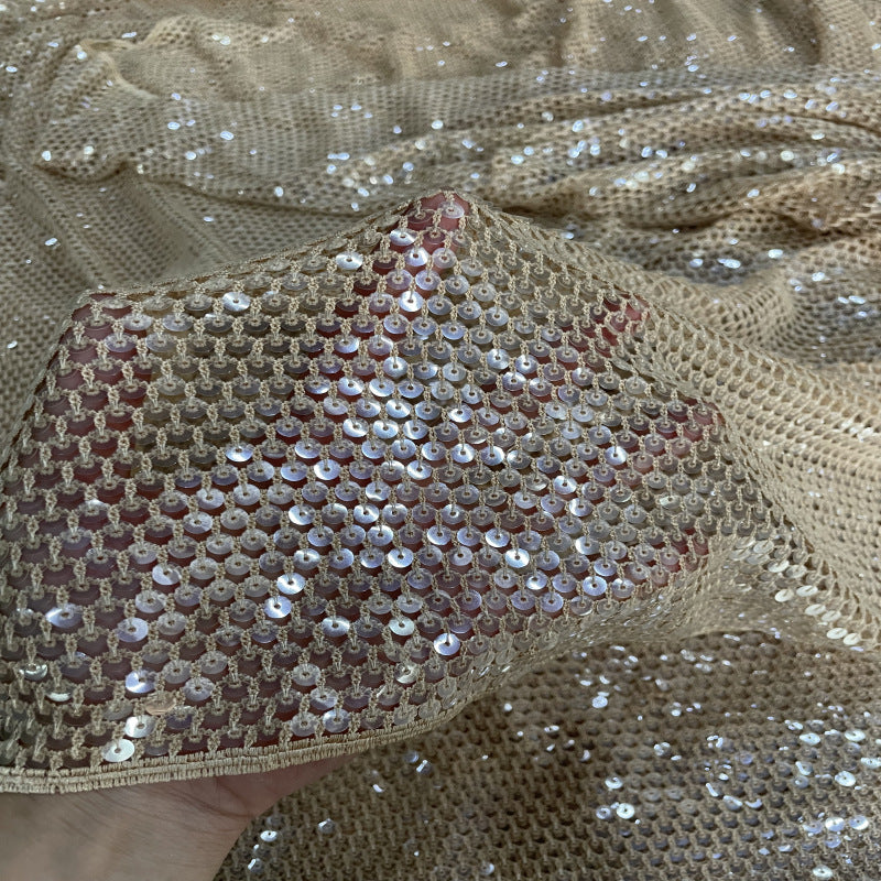 Water-Soluble Embroidery with 7mm Sequins — fabric photo 4