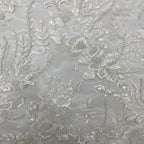 Sequin & Bubble-Bead Embroidered Bridal Fabric – Design 55071 — fabric photo 5
