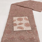 Random Pattern Beaded Lace on Thick Mesh — fabric photo 5