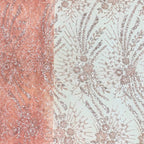 White-Style Bugle Bead Embroidered Polyester Mesh – Per Yard