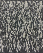 Abstract Silver Bead and 2/4 mm Crystal Sequin Fabric — fabric photo 4