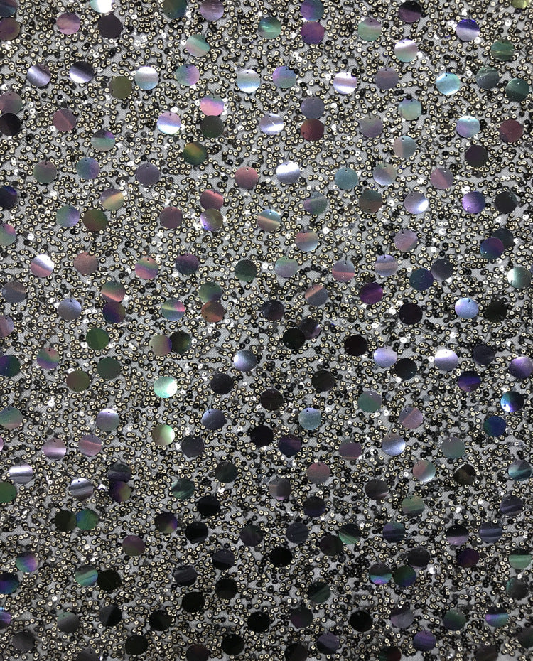 Multicolor 3/5/18 mm Sequin Embroidered Mesh Fabric — fabric photo 6