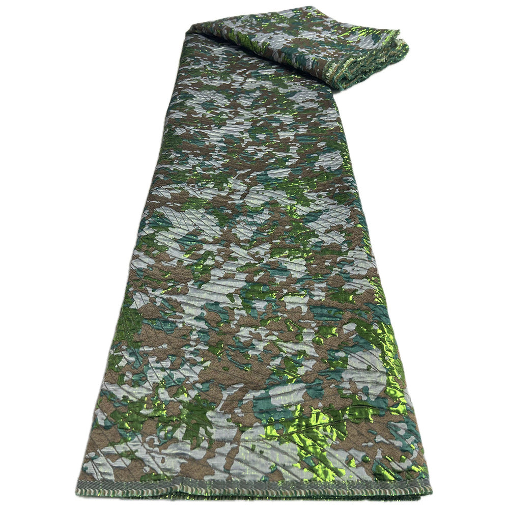 Camouflage Jacquard Satin Brocade Fabric — fabric photo 4