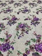 Ethnic-Style Sequin Embroidered Chiffon Fabric — fabric photo 4
