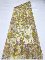 Geometric Mixed-Size Sequin Embroidered Fabric — fabric photo 6