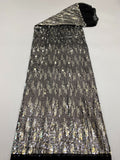 Stretch 3/5 mm Sequin Embroidered Stretch Mesh Fabric – Design 70943 — fabric photo 6