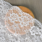 Large Floral Corded Stretch Lace Trim 18 cm — fabric photo 3