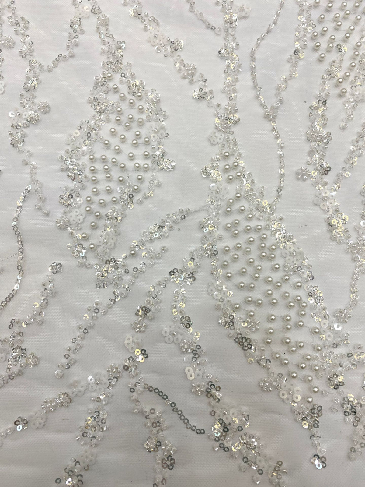Beaded Sequin Embroidered Lace for Bridal Dresses — fabric photo 5