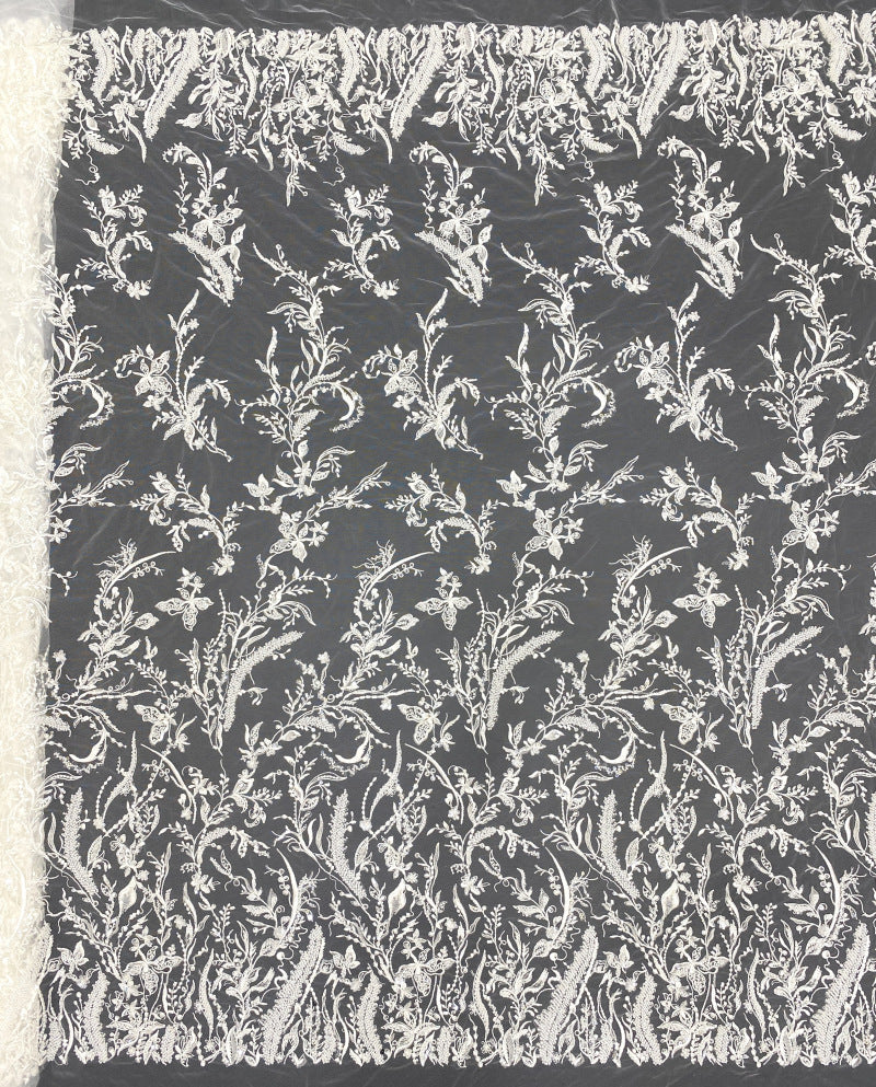 Beaded Sequin Embroidery Fabric for Bridesmaid Dresses
