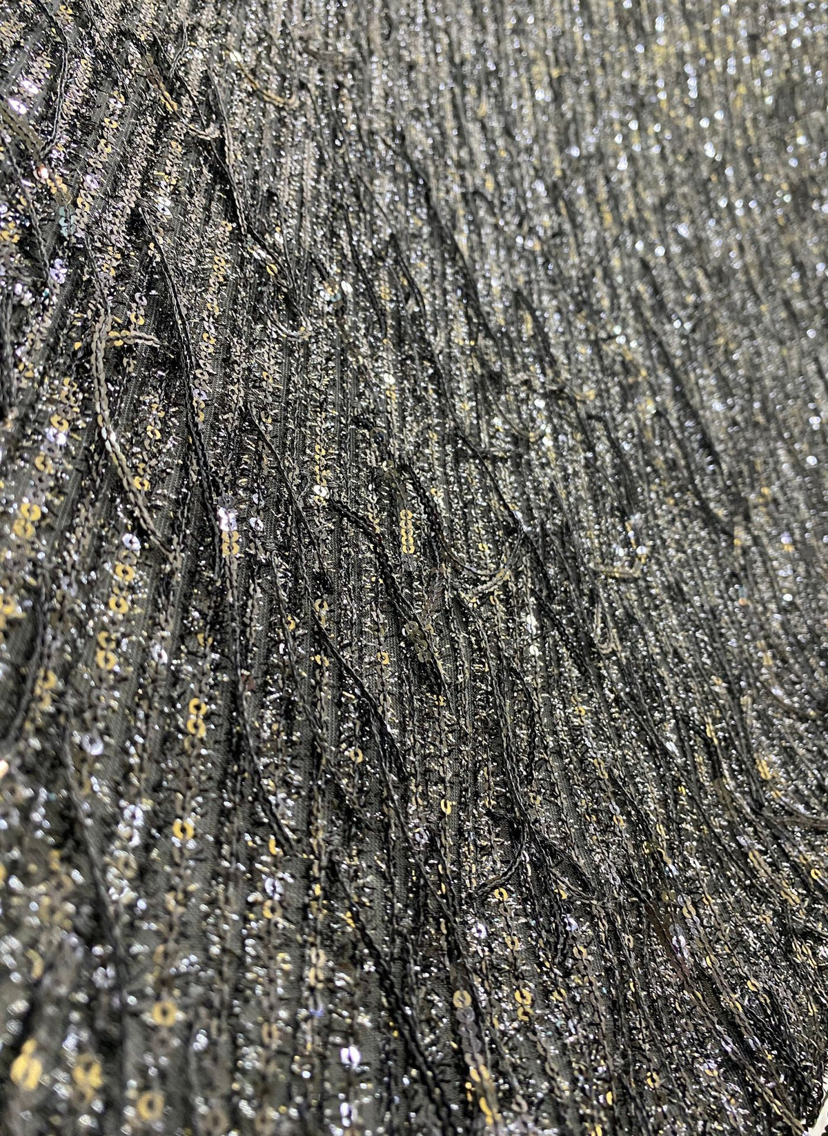 3 mm Sequin Embroidered Bridal Fabric – Design 10015 — fabric photo 3