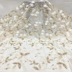 Sequin Embroidered Bridal Fabric – Design 27199 — fabric photo 2