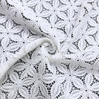 Geometric Embroidered Guipure Lace Fabric — fabric photo 2