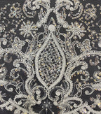 Sequin & Cordwork Embroidered Bridal Fabric – Design 67615 — fabric photo 3
