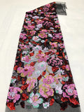 Botanical Laminated Sequin Embroidered Fabric — fabric photo 6