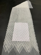 Heavy Sequin & Bubble-Bead Embroidered Bridal Fabric – Design 94495 — fabric photo 6