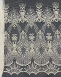 Sequin & Bubble-Bead Embroidered Bridal Fabric – Design 99295 — fabric photo 6