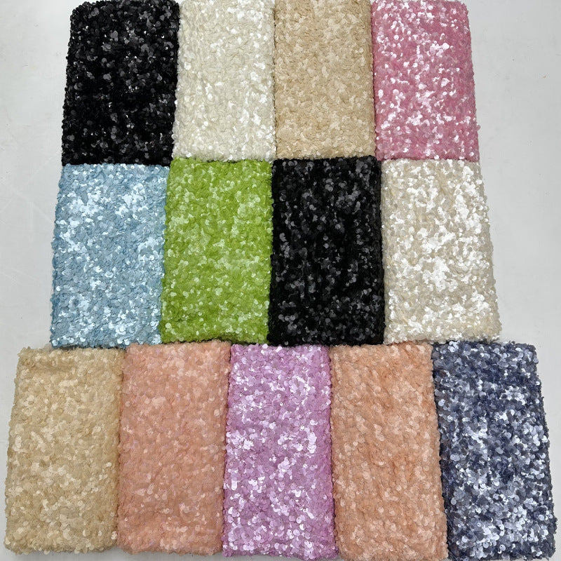 Heavy 5/7/9 mm Sequin Embroidered Bridal Fabric