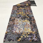 Botanical Mixed-Color Sequin Embroidered Fabric — fabric photo 5