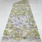 Botanical Laser Print Bead Sequin Embroidery Fabric — fabric photo 3