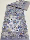 Printed Bead & Sequin Embroidered Organza — fabric photo 6
