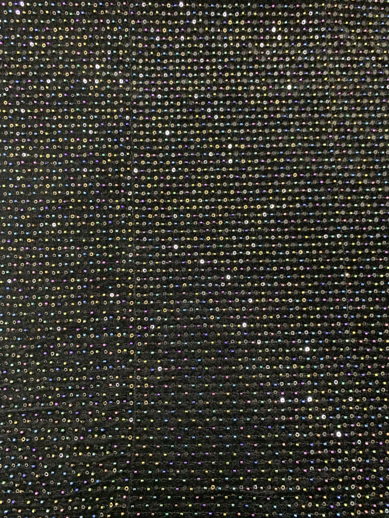 Foam Bead Crystal Sequin Fabric for Wedding Gowns — fabric photo 5
