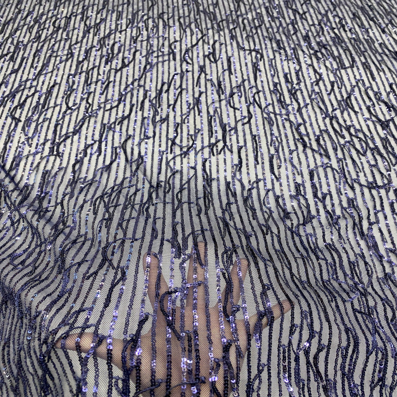Straight Fringe Laminated Sequin Fabric — fabric photo 3