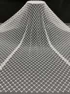 Diamond Bead & Foam Bead Embroidered Fabric — fabric photo 6