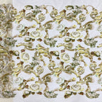Botanical Print Bugle Bead Rolled Sequin Fabric — fabric photo 5