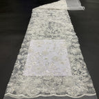 Botanical Sequin & Bugle-Bead Embroidered Bridal Fabric – Design 78815 — fabric photo 3