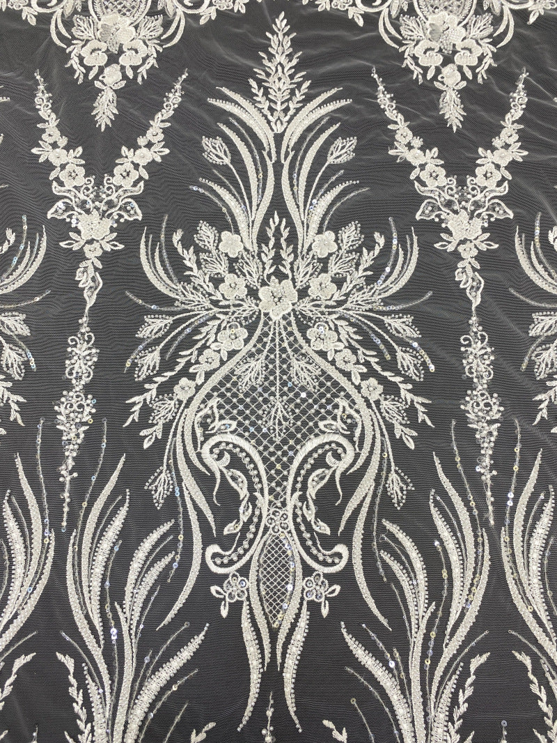 Foam Bead & 2/4mm Sequin Embroidery Fabric — fabric photo 4