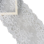Rose Floral Stretch Eyelash Lace Trim 22 cm — fabric photo 4