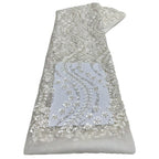 Bugle Bead & Seed Bead Mesh Lace — fabric photo 5