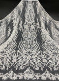 Botanical Bead & Sequin Embroidered Bridal Fabric — fabric photo 6