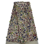Multicolor 3/5/18 mm Sequin Embroidered Mesh Fabric — fabric photo 5