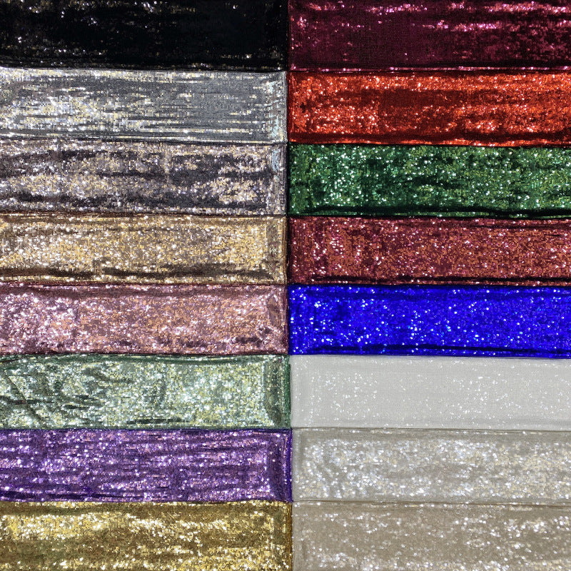 Vertical Stripe 5mm Sequin Embroidery Fabric — fabric photo 3