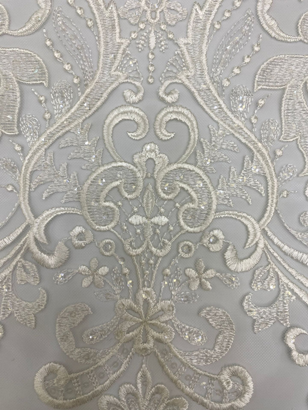 Sequin Embroidered Bridal Fabric – Design 93663 — fabric photo 5