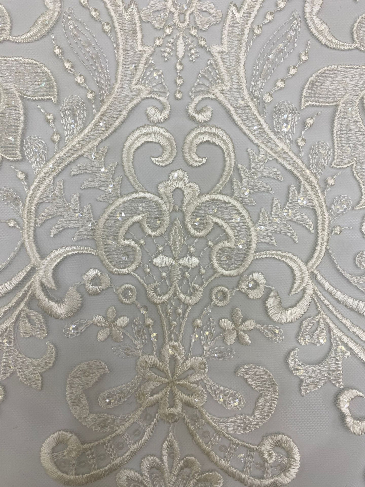 Sequin Embroidered Bridal Fabric – Design 93663 — fabric photo 5