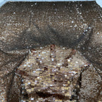Sequin Embroidered Irregular Mesh Fabric — fabric photo 2