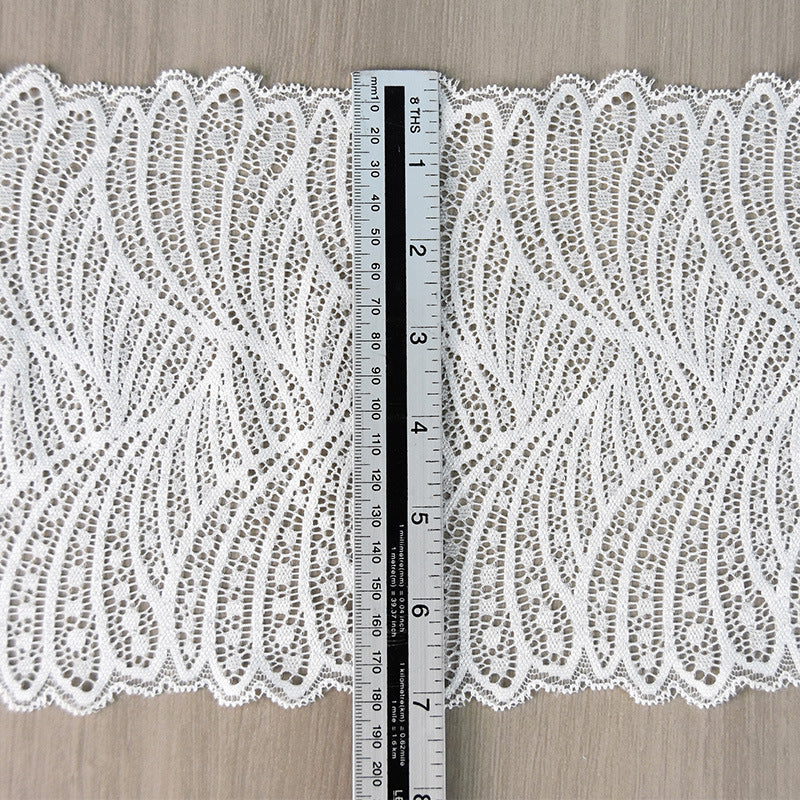 Geometric Stretch Nylon Lace Trim 17 cm — fabric photo 2