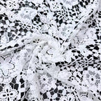 Natural White Polyester Water-Soluble Cutwork Lace – Per Yard