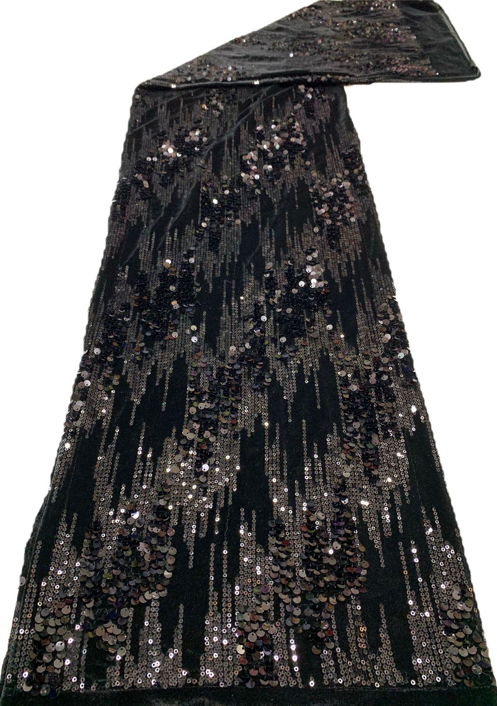 Velvet Base 3/7mm Sequin Fabric — fabric photo 2