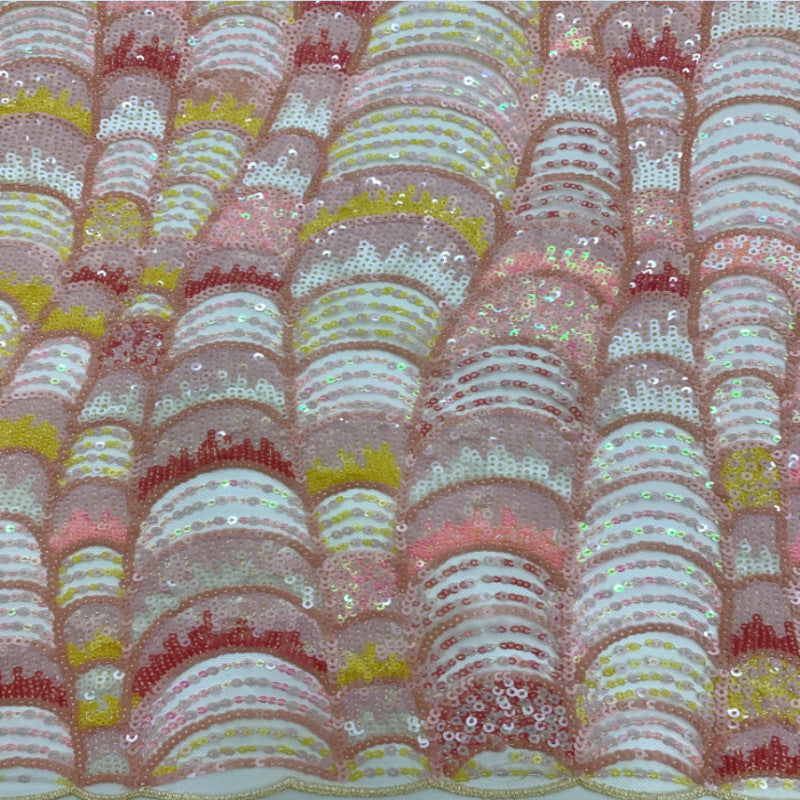 Iridescent Laminated Sequin Fabric for Evening Dresses — fabric photo 5