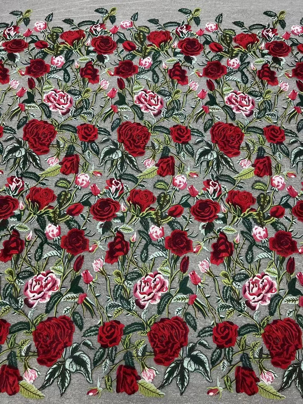 3D Multicolor Thread Embroidery Fabric — fabric photo 2