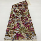 Heavy Layered Sequin Embroidered Bridal Fabric — fabric photo 3