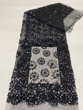 Heavy Bugle Bead & Mixed Sequin Bridal Fabric - Style 60972 — fabric photo 6